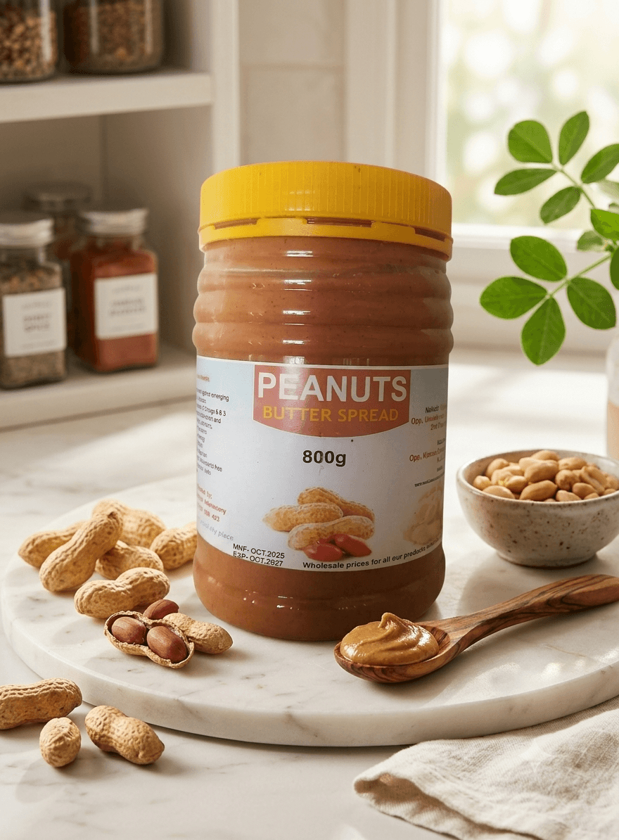 Premium All-Natural Peanut Butter Spread (800g) – High Protein, Healthy Fats & Sustained Energy Boost