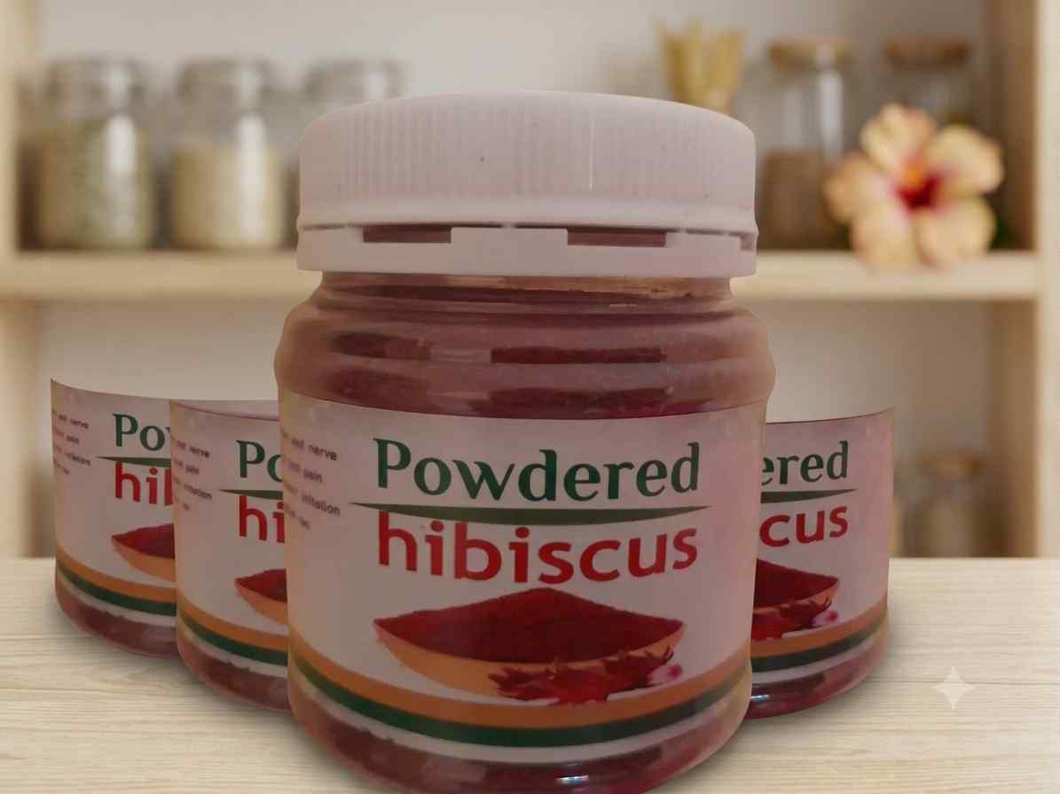 Premium Dried Hibiscus Petals Powder (250g) – Vibrant, Refreshing Herbal Tea & Antioxidant-Rich Hydration Support