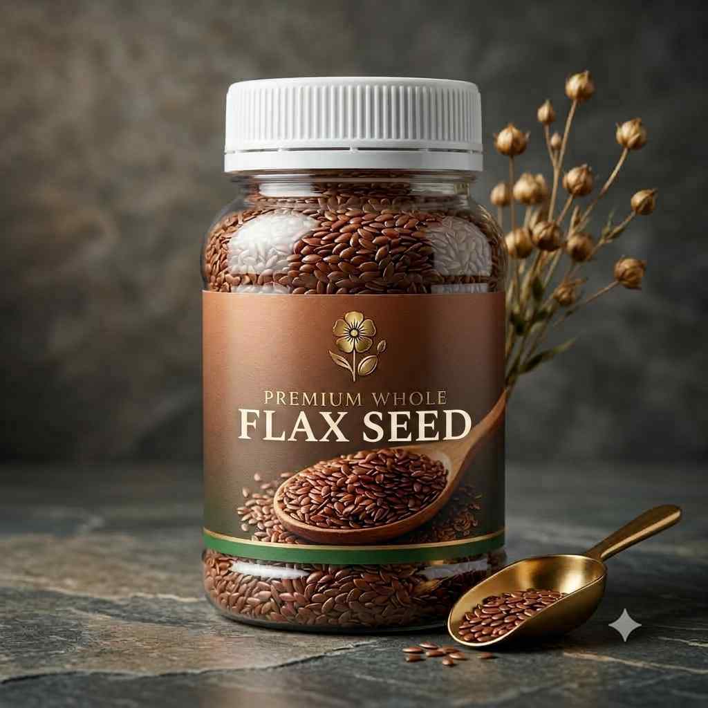 Raw Flax Seeds – Rich in Omega-3, Fiber & Plant-Based Protein – Non-GMO Vegan Superfood for Digestive Health, Heart Support & Hormonal Balance – Nutrient-Dense